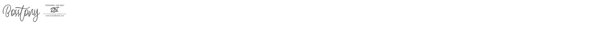 Sample characters Bosstony 2 Font